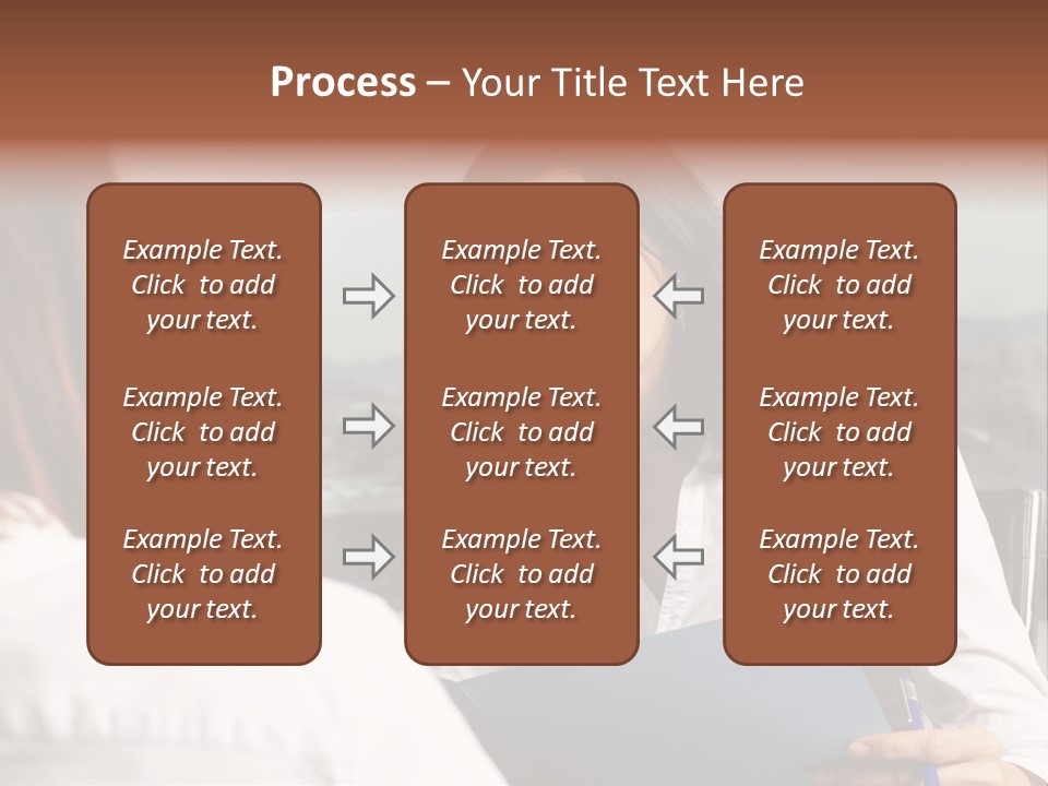 A Woman Sitting At A Desk Talking To Another Woman PowerPoint Template