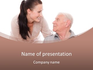 A Woman Giving A Man A High Five Powerpoint Presentation PowerPoint Template