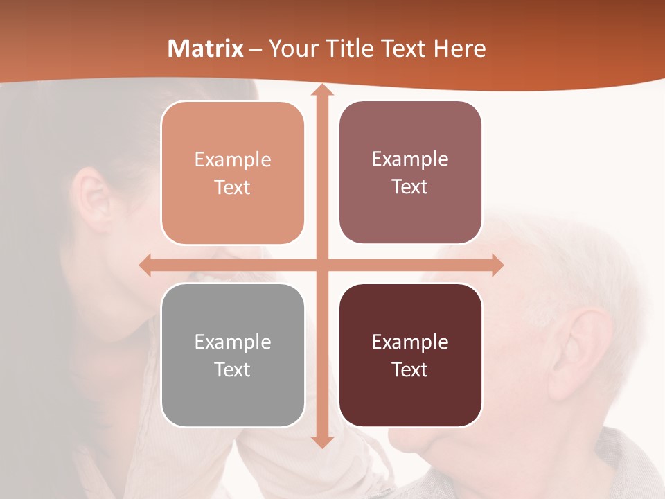 A Woman Giving A Man A Kiss On The Cheek PowerPoint Template