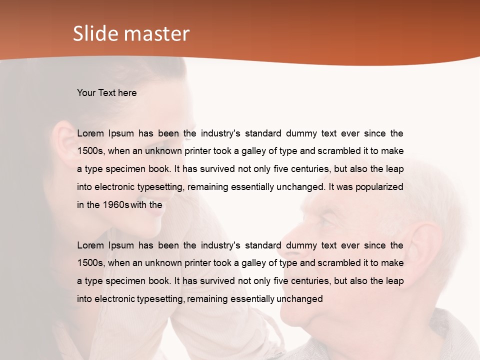 A Woman Giving A Man A Kiss On The Cheek PowerPoint Template