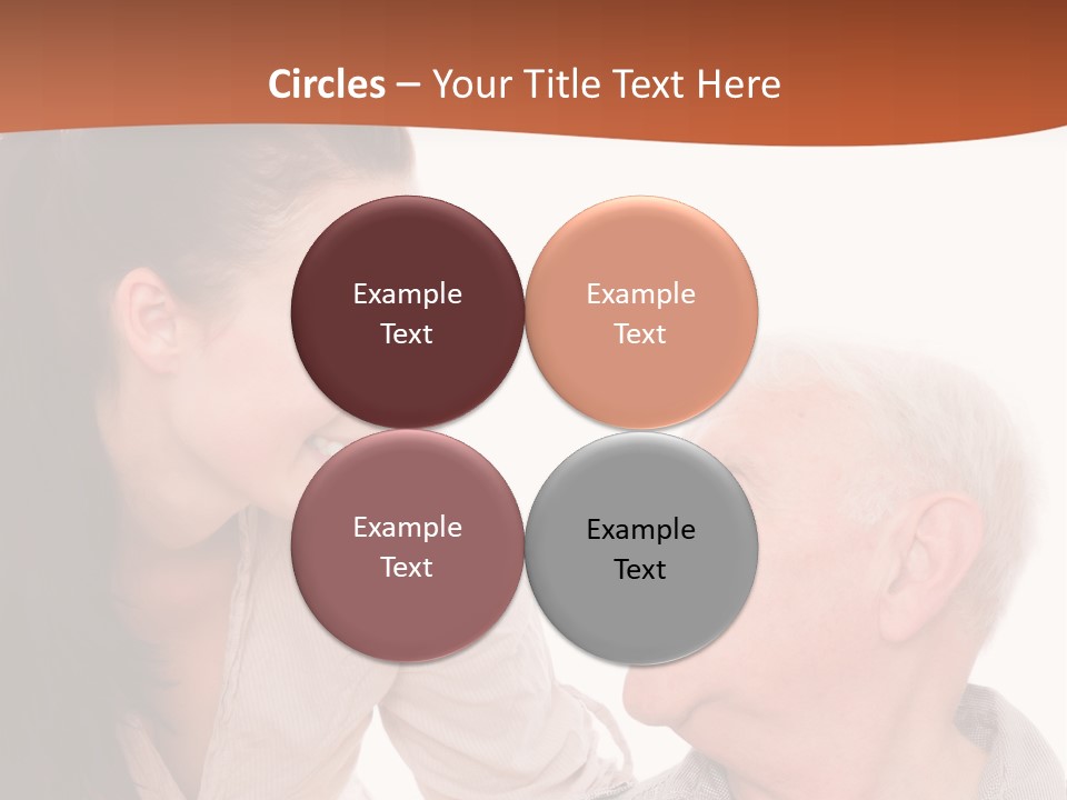 A Woman Giving A Man A Kiss On The Cheek PowerPoint Template