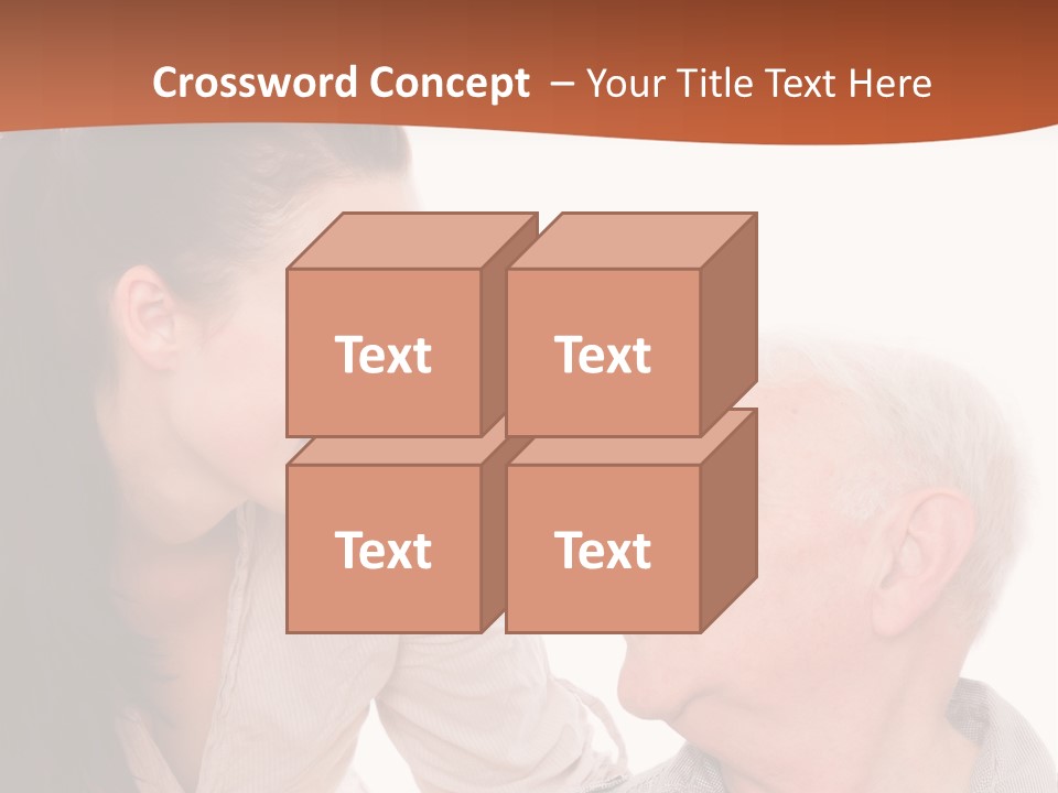 A Woman Giving A Man A Kiss On The Cheek PowerPoint Template