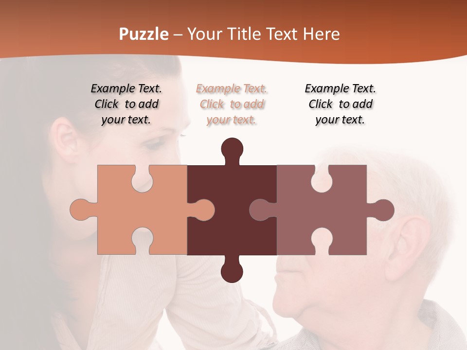 A Woman Giving A Man A Kiss On The Cheek PowerPoint Template