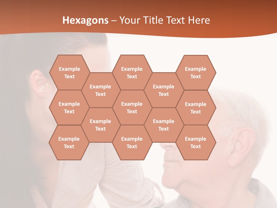 A Woman Giving A Man A Kiss On The Cheek PowerPoint Template