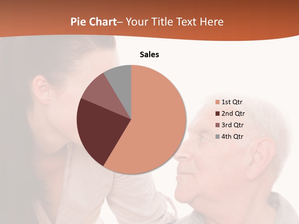 A Woman Giving A Man A Kiss On The Cheek PowerPoint Template