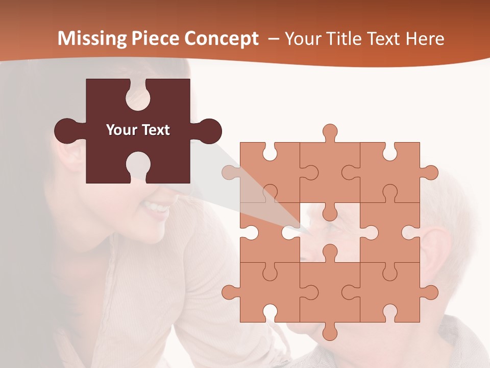 A Woman Giving A Man A Kiss On The Cheek PowerPoint Template