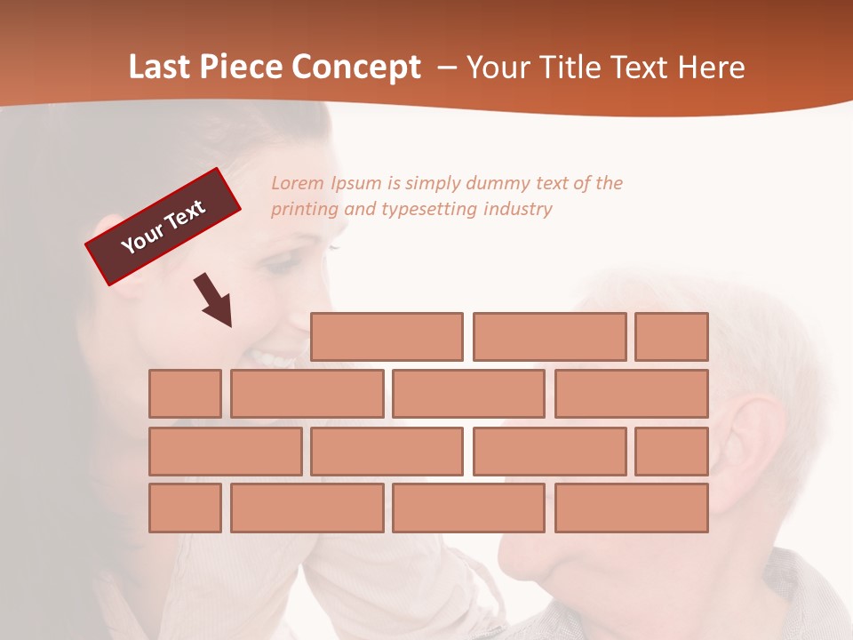 A Woman Giving A Man A Kiss On The Cheek PowerPoint Template