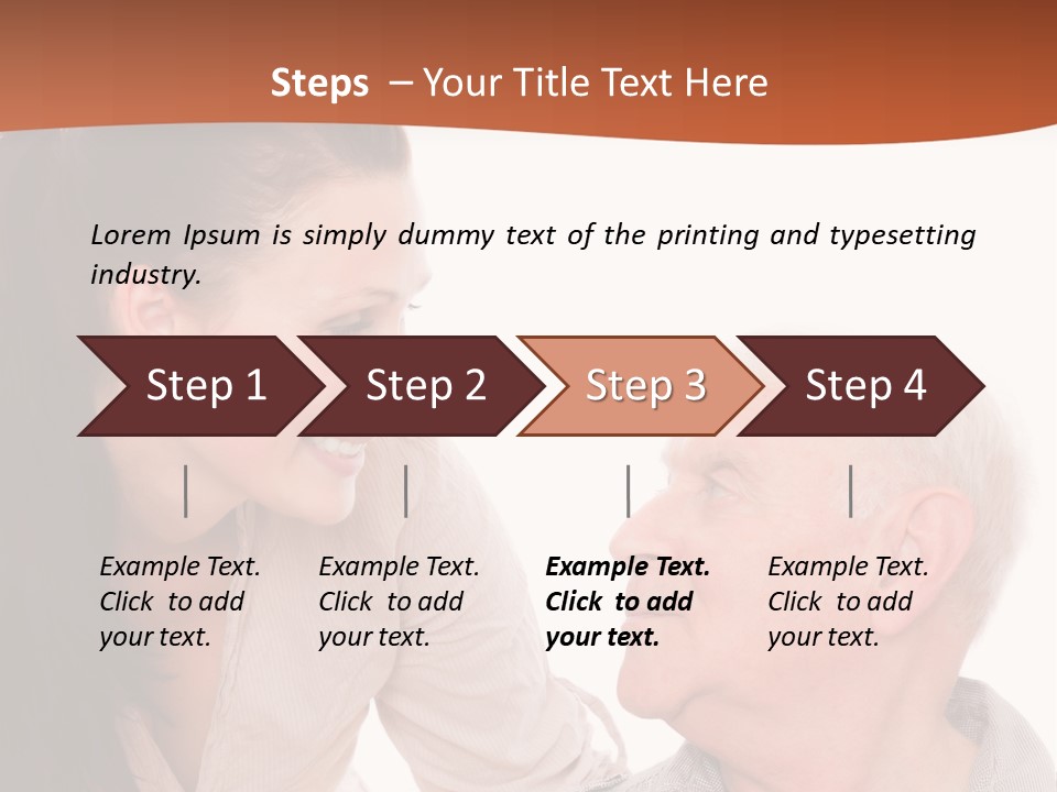 A Woman Giving A Man A Kiss On The Cheek PowerPoint Template