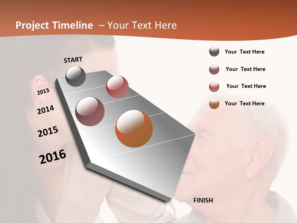 A Woman Giving A Man A Kiss On The Cheek PowerPoint Template