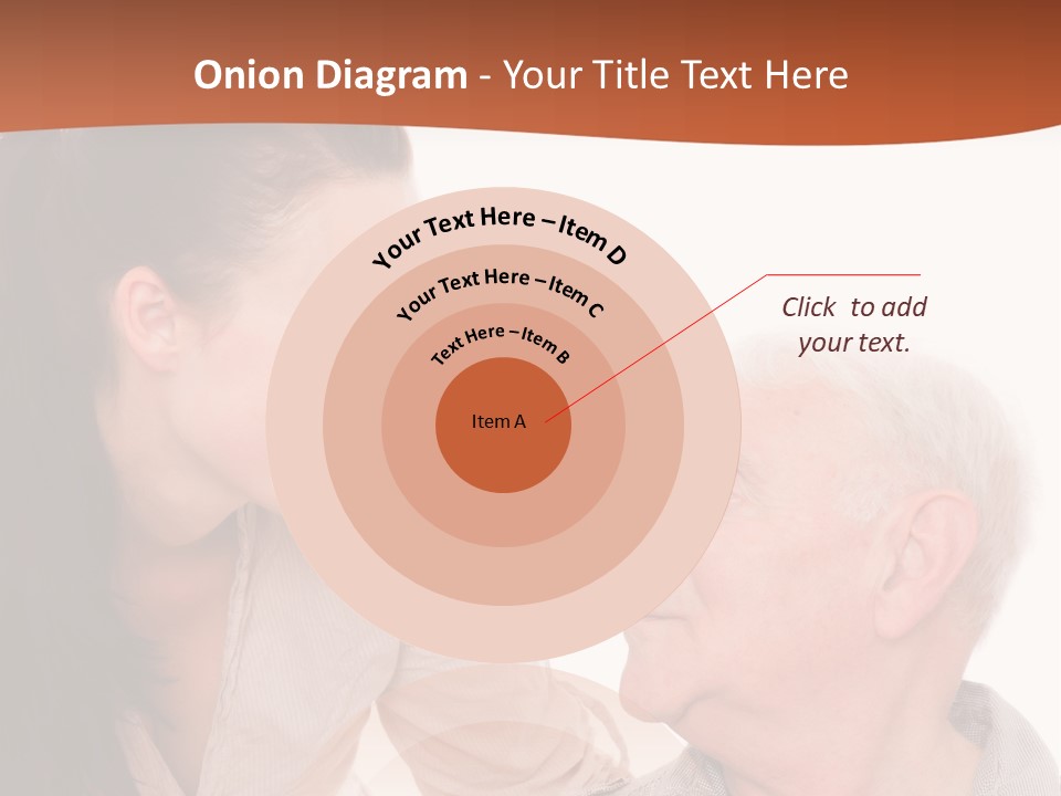 A Woman Giving A Man A Kiss On The Cheek PowerPoint Template