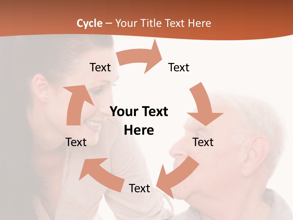 A Woman Giving A Man A Kiss On The Cheek PowerPoint Template