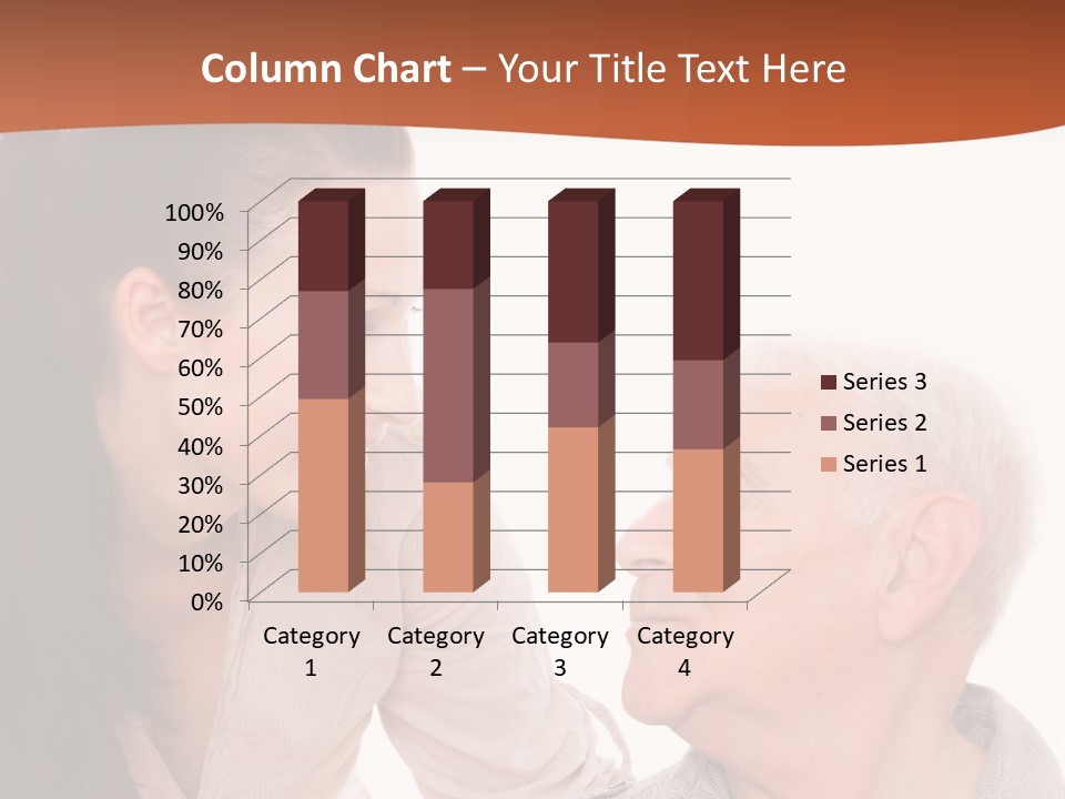 A Woman Giving A Man A Kiss On The Cheek PowerPoint Template