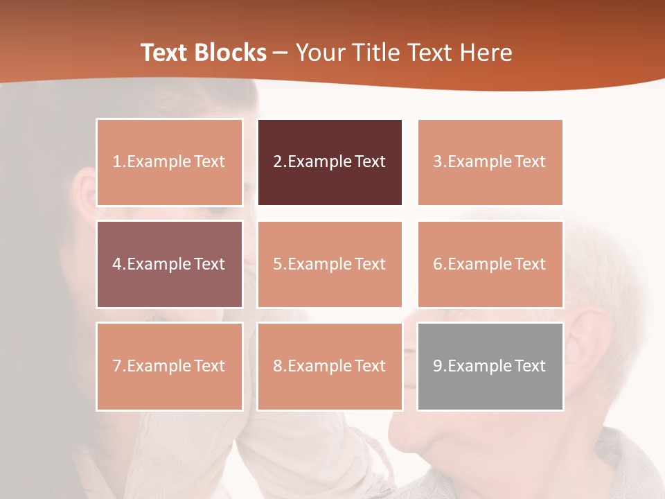 A Woman Giving A Man A Kiss On The Cheek PowerPoint Template