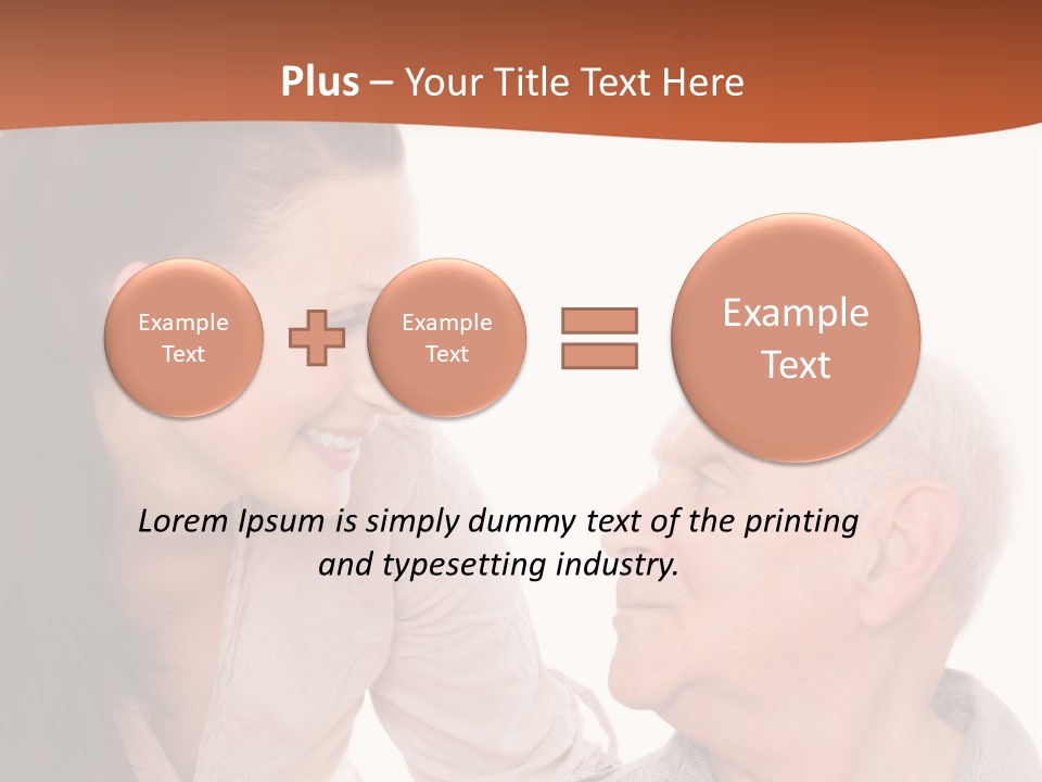 A Woman Giving A Man A Kiss On The Cheek PowerPoint Template