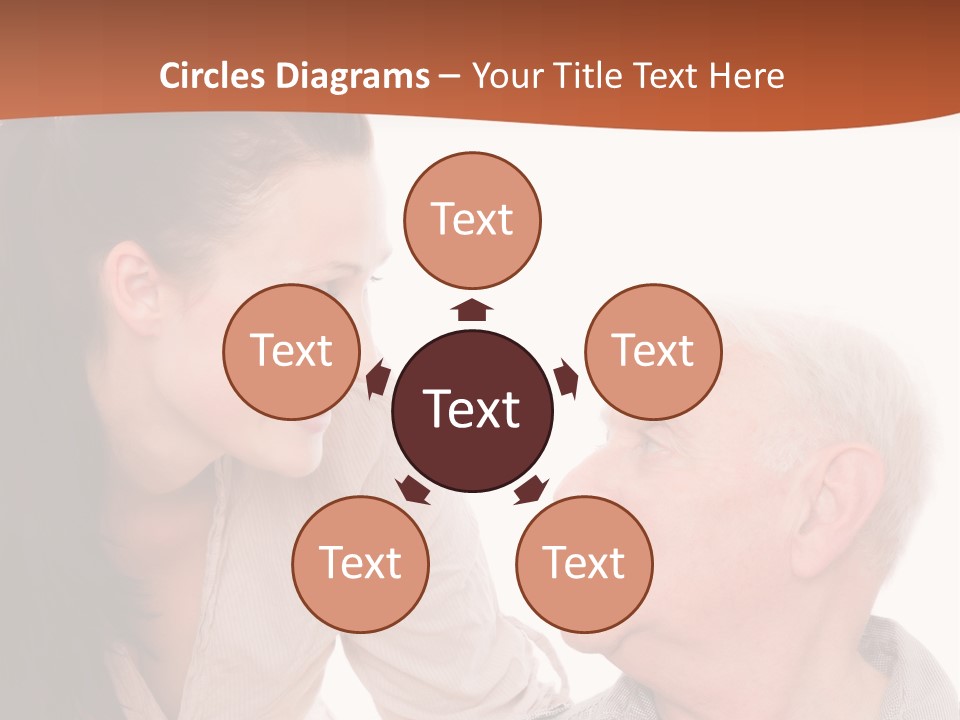 A Woman Giving A Man A Kiss On The Cheek PowerPoint Template