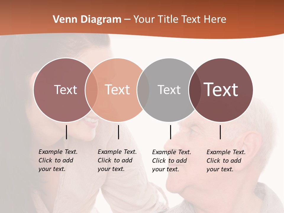 A Woman Giving A Man A Kiss On The Cheek PowerPoint Template