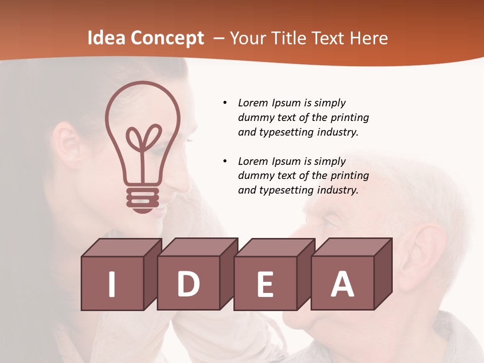 A Woman Giving A Man A Kiss On The Cheek PowerPoint Template