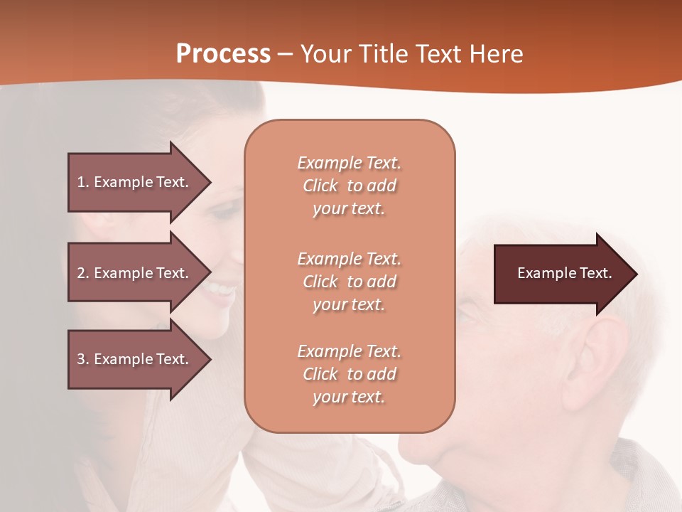 A Woman Giving A Man A Kiss On The Cheek PowerPoint Template