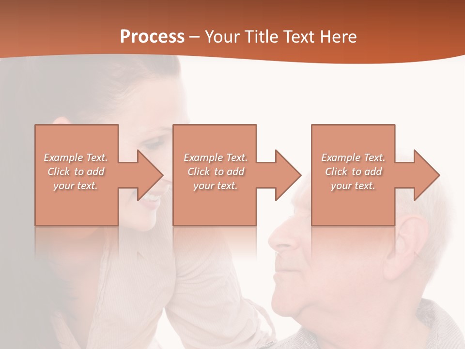 A Woman Giving A Man A Kiss On The Cheek PowerPoint Template