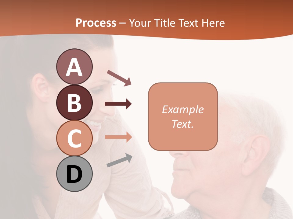 A Woman Giving A Man A Kiss On The Cheek PowerPoint Template