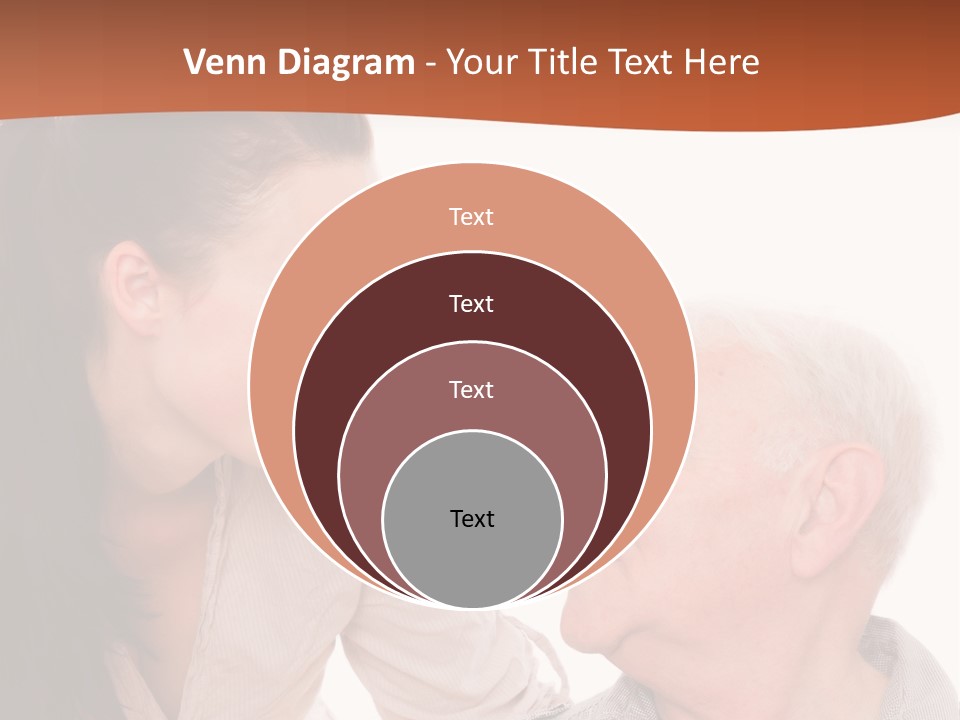 A Woman Giving A Man A Kiss On The Cheek PowerPoint Template