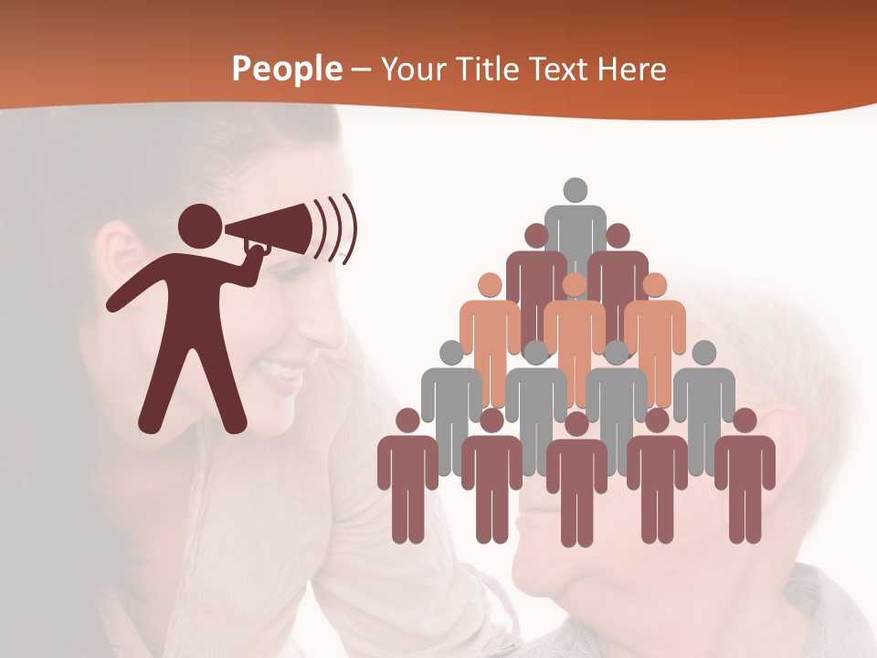 A Woman Giving A Man A Kiss On The Cheek PowerPoint Template