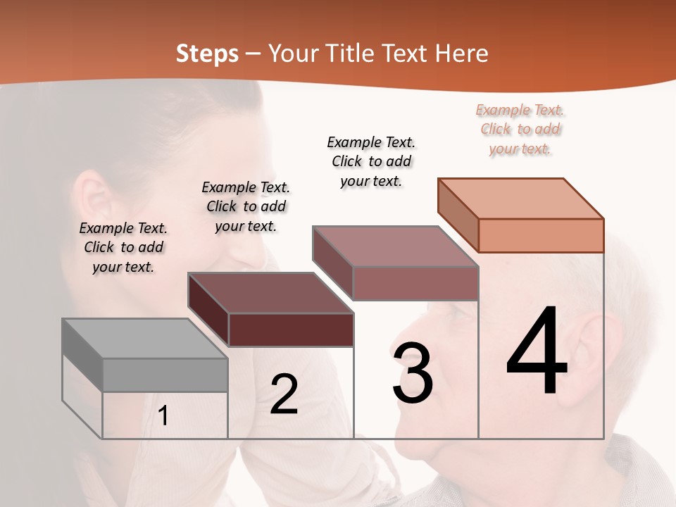 A Woman Giving A Man A Kiss On The Cheek PowerPoint Template