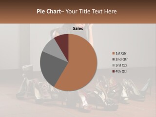 A Woman Kneeling Down Next To A Bunch Of Shoes PowerPoint Template