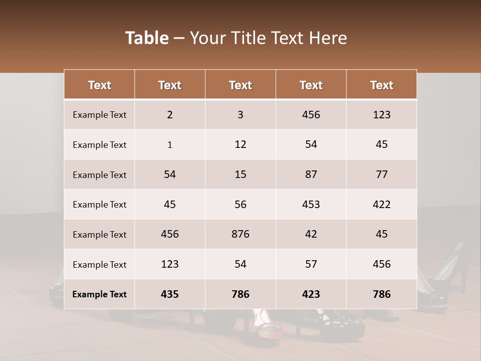 A Woman Kneeling Down Next To A Bunch Of Shoes PowerPoint Template