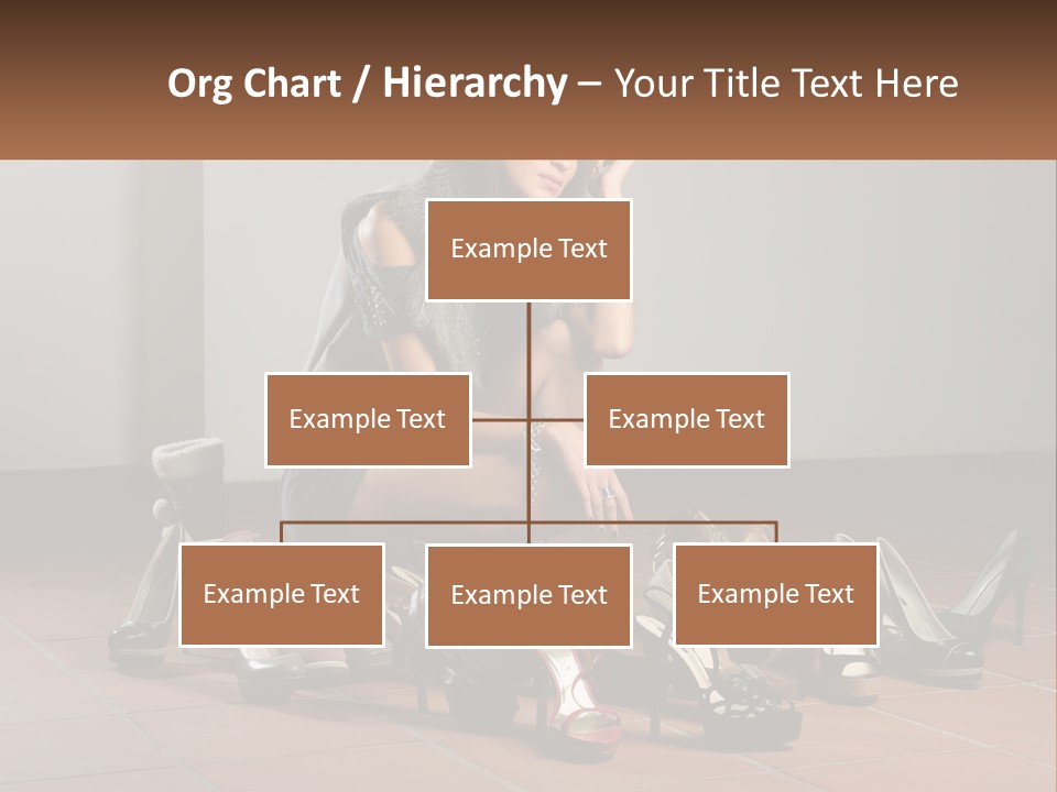 A Woman Kneeling Down Next To A Bunch Of Shoes PowerPoint Template