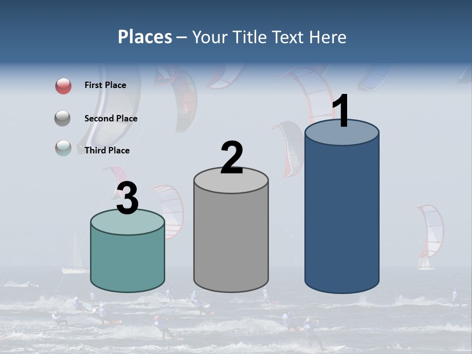 A Group Of Kites Being Flown Over The Ocean PowerPoint Template