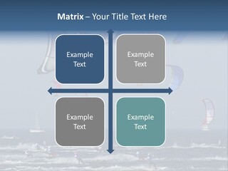 A Group Of Kites Being Flown Over The Ocean PowerPoint Template
