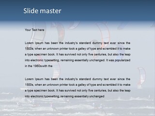 A Group Of Kites Being Flown Over The Ocean PowerPoint Template