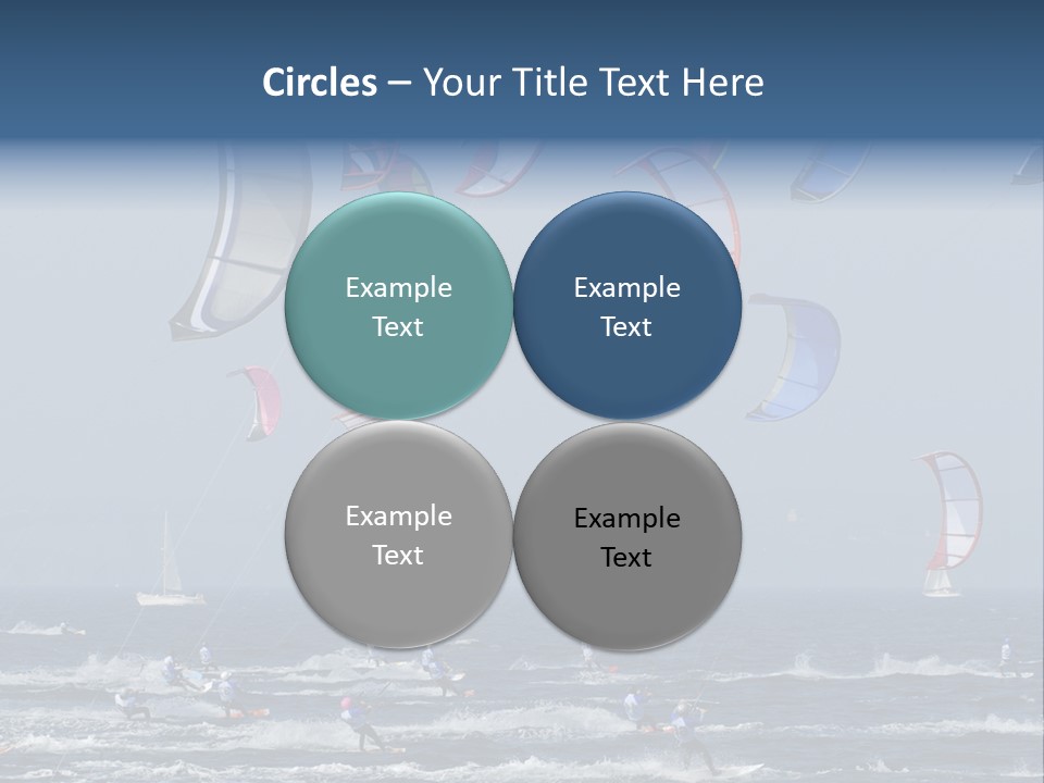 A Group Of Kites Being Flown Over The Ocean PowerPoint Template