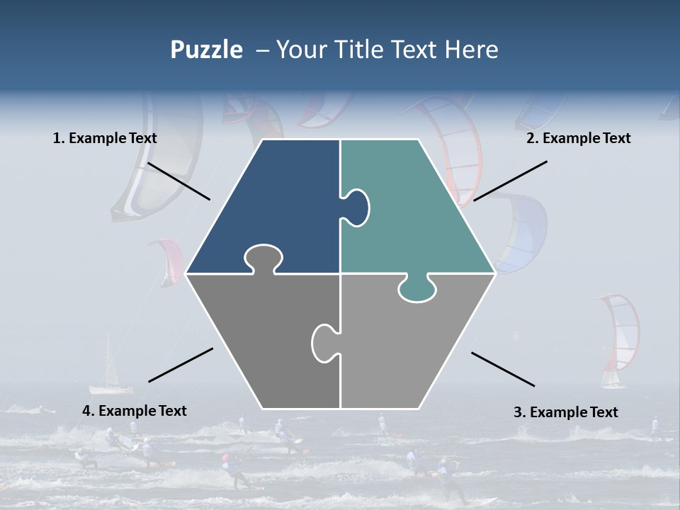 A Group Of Kites Being Flown Over The Ocean PowerPoint Template