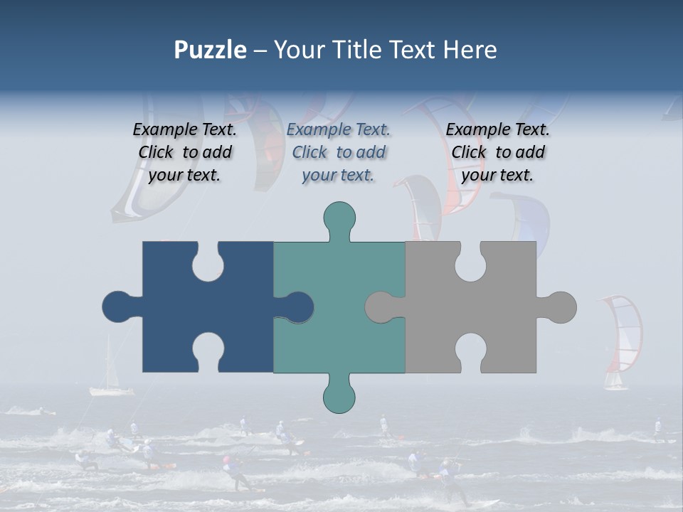 A Group Of Kites Being Flown Over The Ocean PowerPoint Template