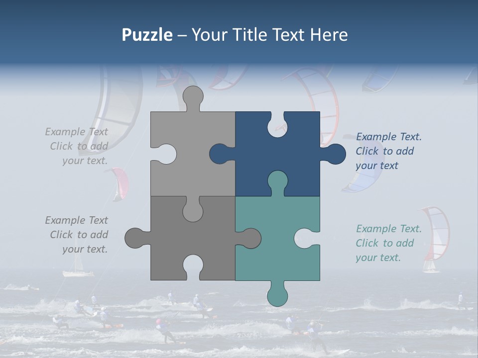 A Group Of Kites Being Flown Over The Ocean PowerPoint Template