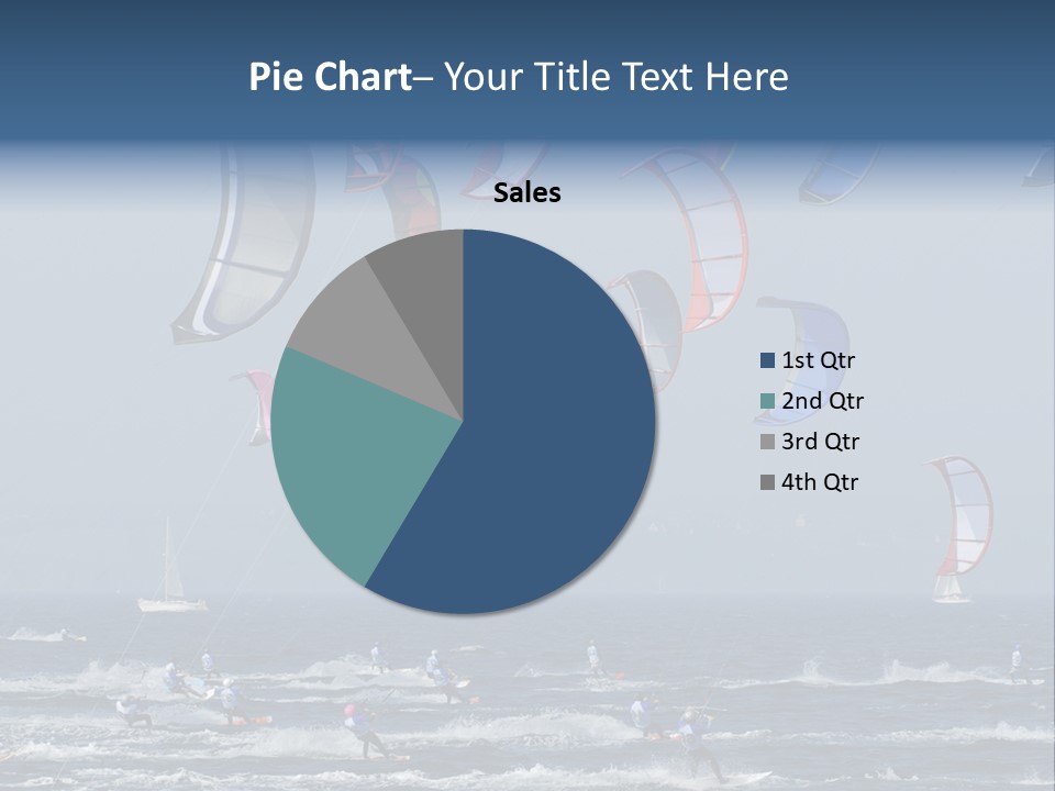 A Group Of Kites Being Flown Over The Ocean PowerPoint Template