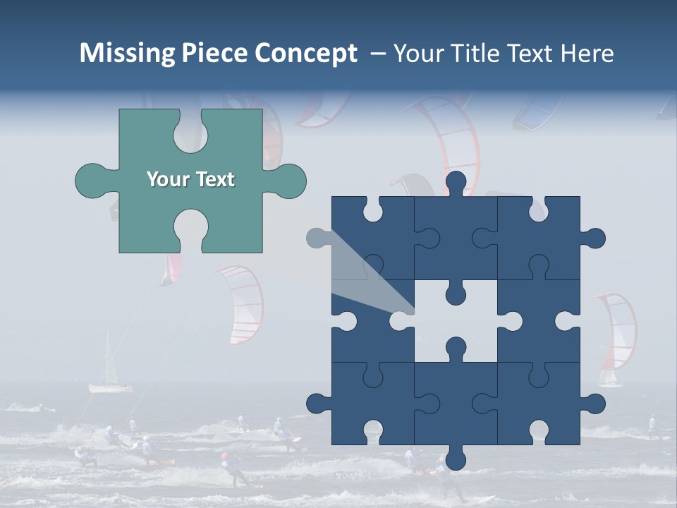 A Group Of Kites Being Flown Over The Ocean PowerPoint Template