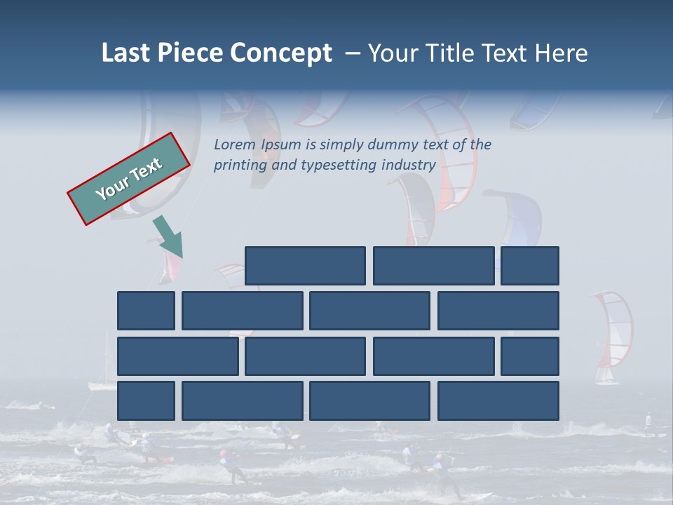 A Group Of Kites Being Flown Over The Ocean PowerPoint Template
