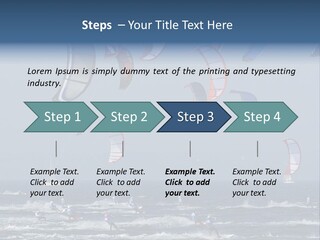 A Group Of Kites Being Flown Over The Ocean PowerPoint Template