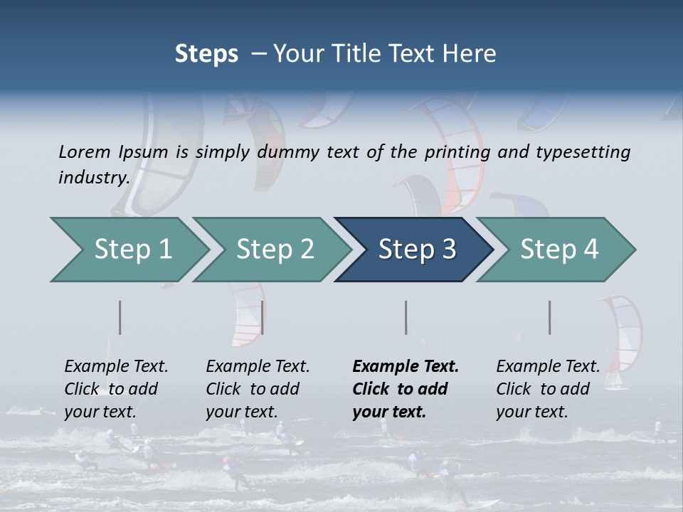 A Group Of Kites Being Flown Over The Ocean PowerPoint Template