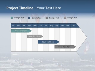 A Group Of Kites Being Flown Over The Ocean PowerPoint Template