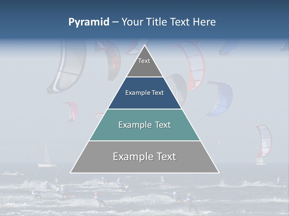 A Group Of Kites Being Flown Over The Ocean PowerPoint Template