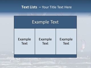 A Group Of Kites Being Flown Over The Ocean PowerPoint Template