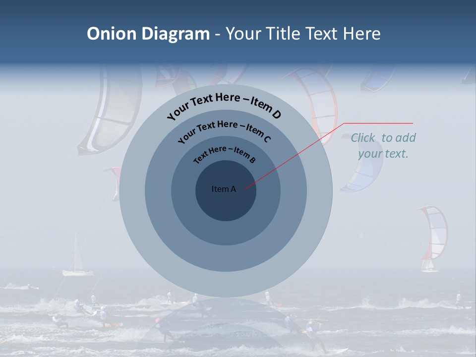 A Group Of Kites Being Flown Over The Ocean PowerPoint Template