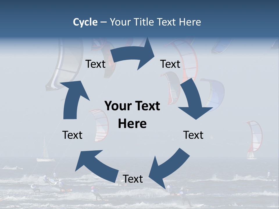 A Group Of Kites Being Flown Over The Ocean PowerPoint Template
