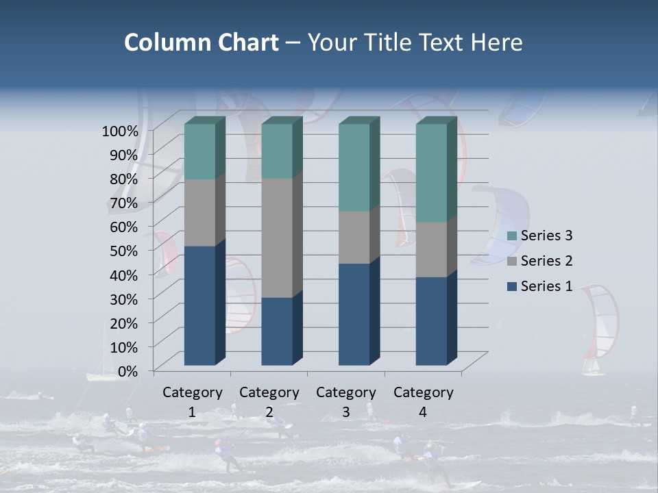 A Group Of Kites Being Flown Over The Ocean PowerPoint Template