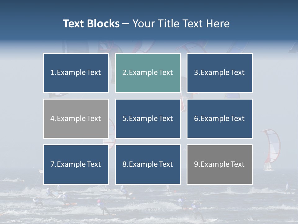 A Group Of Kites Being Flown Over The Ocean PowerPoint Template