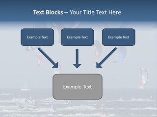 A Group Of Kites Being Flown Over The Ocean PowerPoint Template